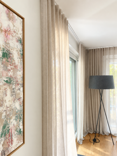 Gardine grob beige