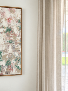 Gardinen grob beige